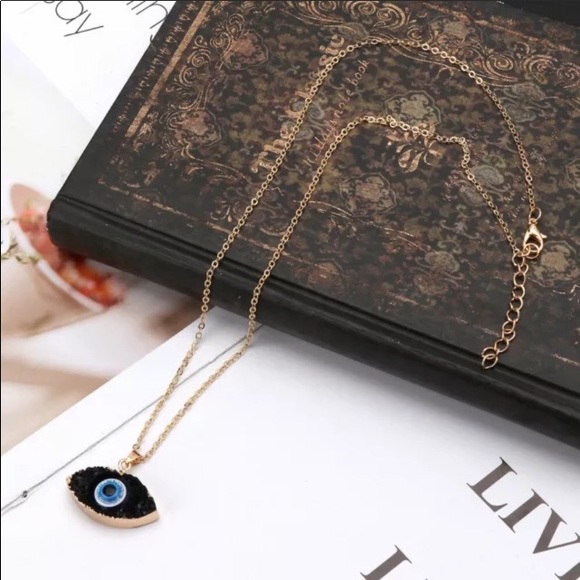 Evil Eye Druzy Necklace - Picture 4 of 8